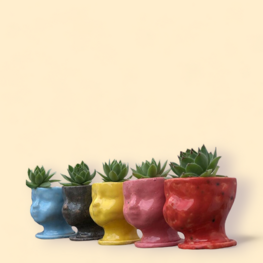 Miniature Ceramic Head Pot